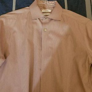 Red Calvin Klein Dress Shirt - 15 Neck, Size M